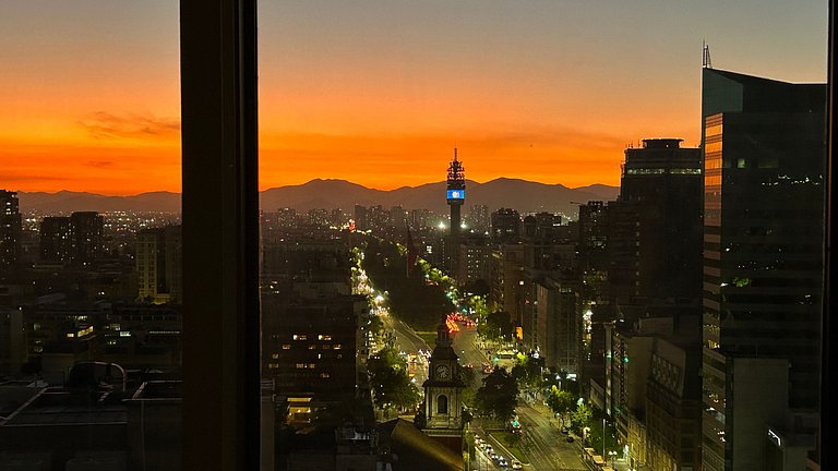 Loft duplex andar 24, vista panorâmica Santiago | ChileWithYou