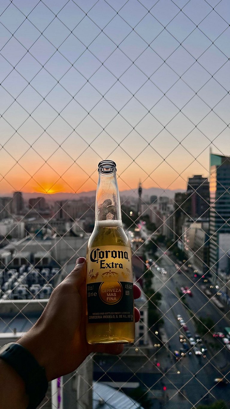 Loft dúplex piso 24, vista panorámica Santiago | ChileWithYo
