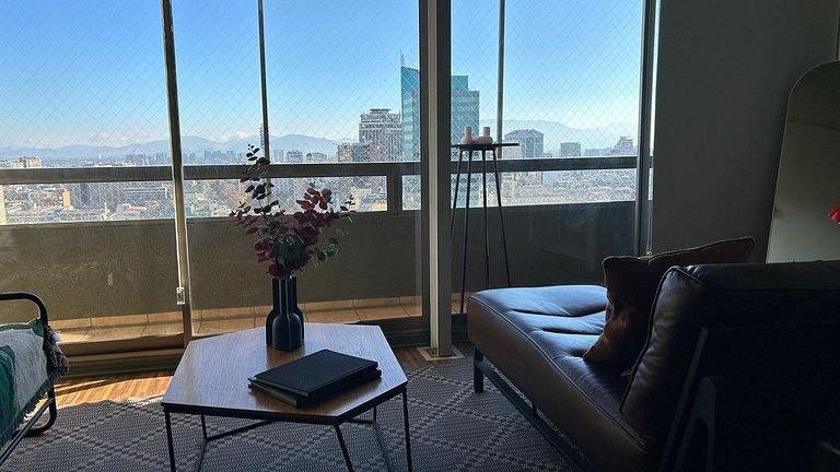Duplex loft floor 24, panoramic view Santiago | ChileWithYou