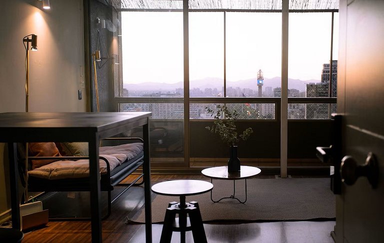 Loft duplex andar 24, vista panorâmica Santiago | ChileWithYou